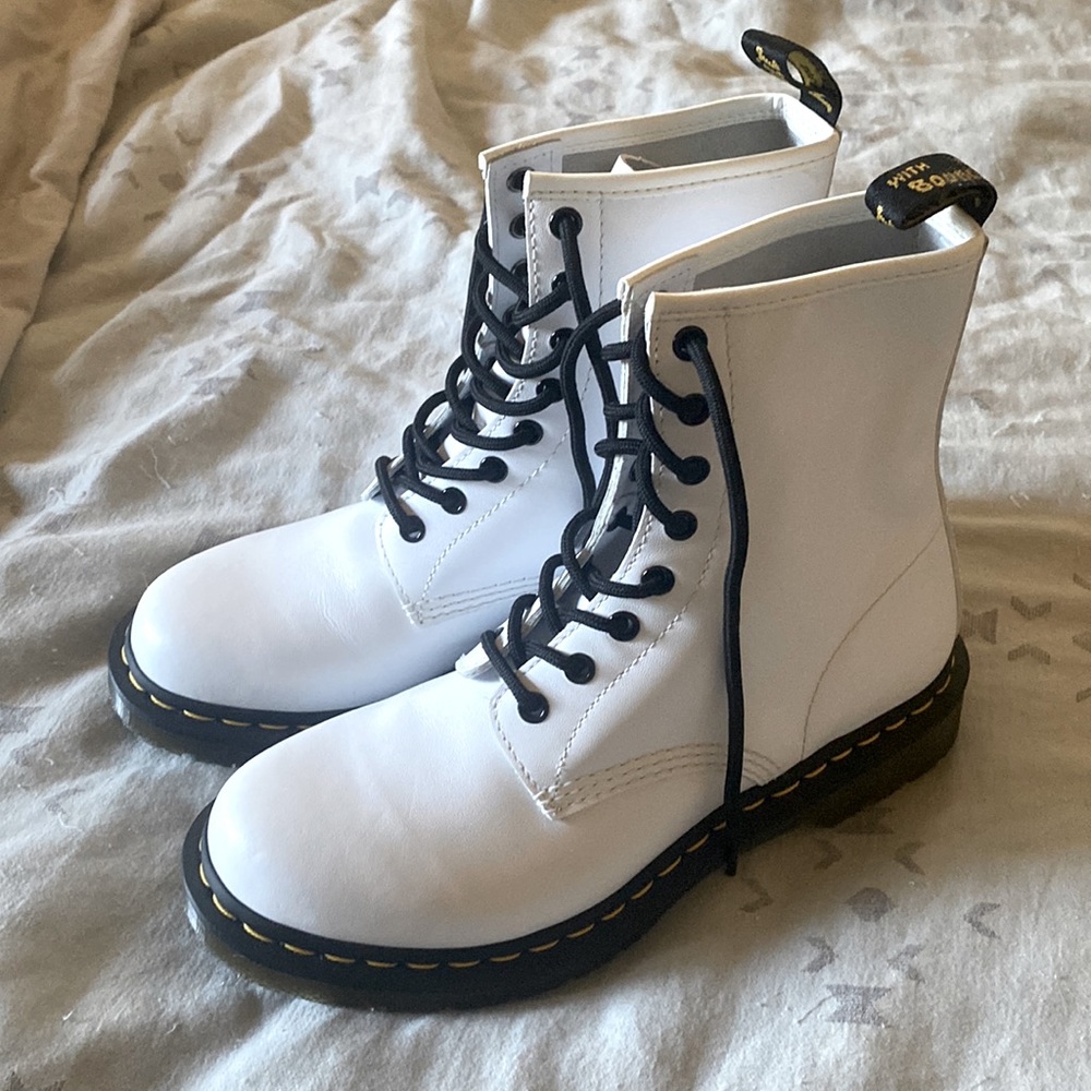 White Dr Marten boots